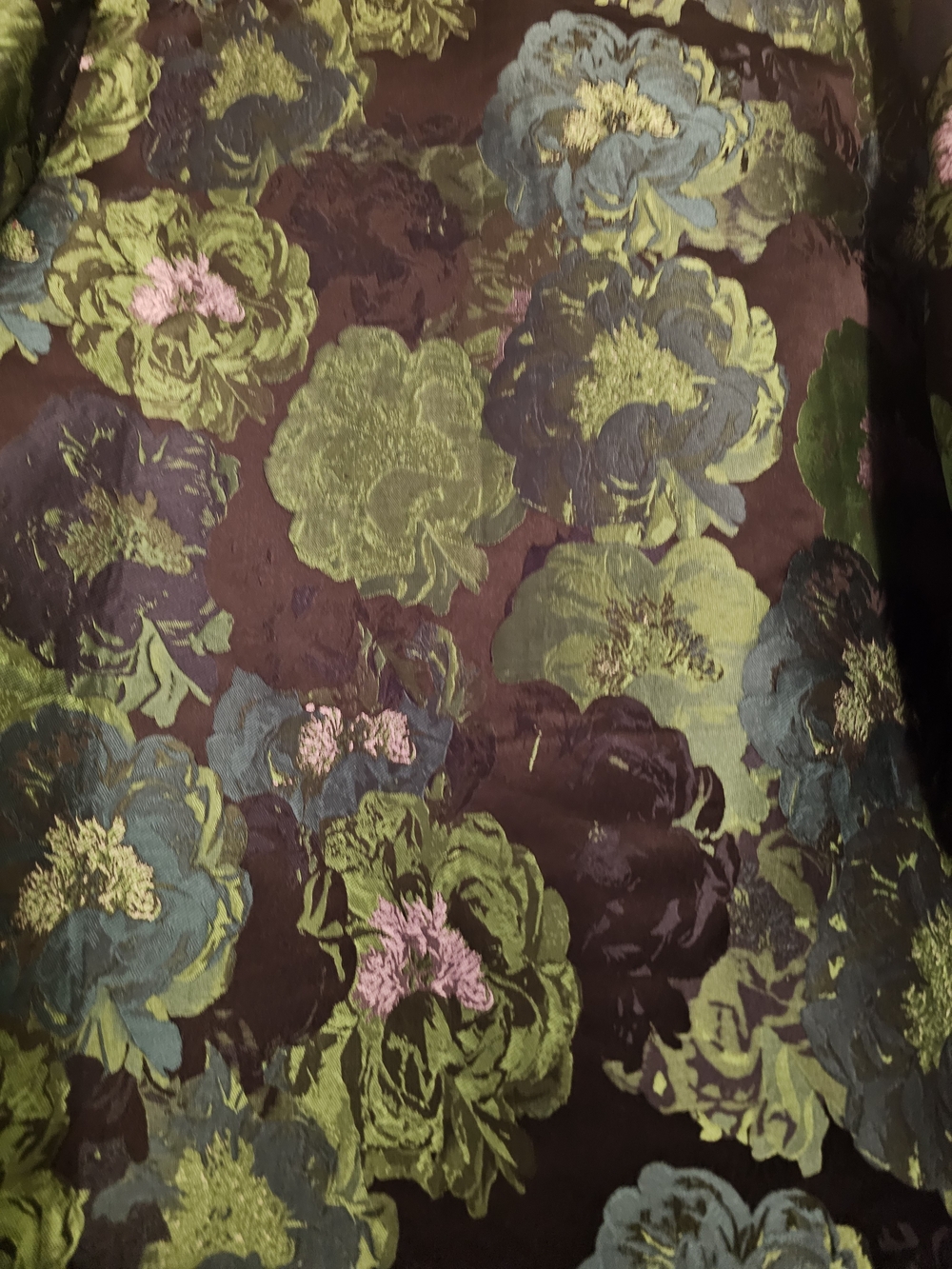 Boutique Green Floral Jacquard Puff-Sleeve Midi Dress - Picture 11 of 13